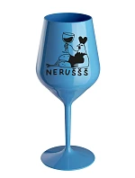 NERUŠŠŠ - modrý nerozbitný pohár na víno 470 ml