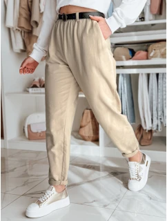Dámské kalhoty chinos s páskem latte Dstreet model 21986257 - FashionStreet
