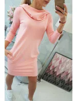 Šaty s kapucí a kapsami meruňková Šaty s kapucí a kapsami meruňková