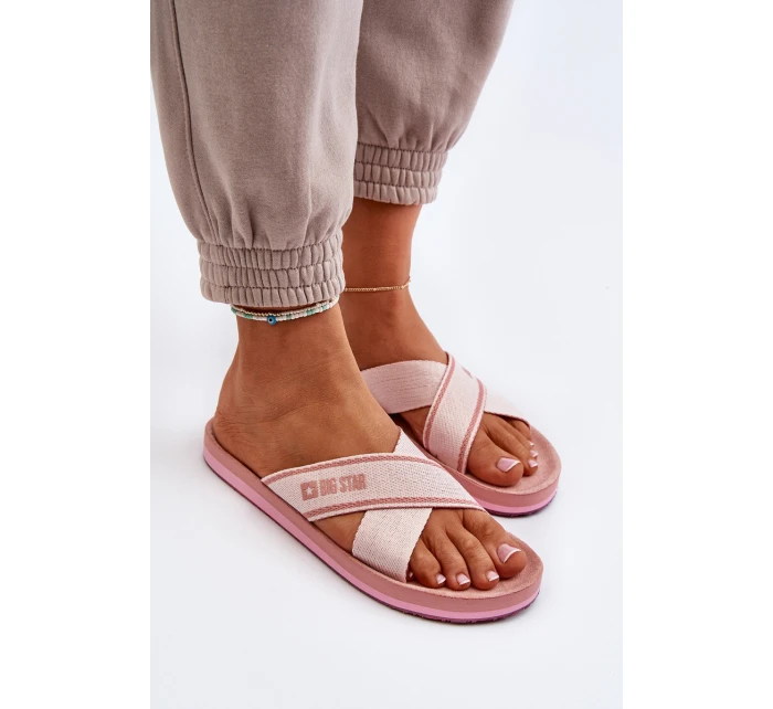 Dámské žabky Big Star model 21652733 Růžové - Big Star Shoes