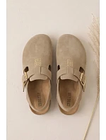 Dámske prírodné semišové sandále Big Star TT274542 beige Dámske prírodné semišové sandále Big Star TT274542 beige