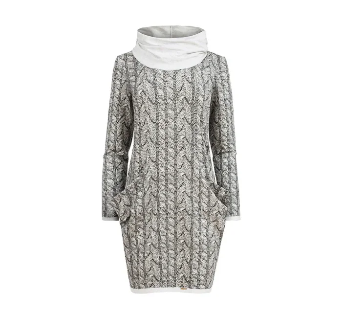 Dámske pletené šaty s rolákom a vreckami model 4976648