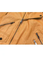 Dámská bunda ramoneska v hořčicové barvě model 18059241 - Forget me not FASHION