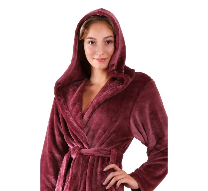 Dámsky župan Siena s kapucňou 3156 mauve wine - Vestis Dámsky župan Siena s kapucňou 3156 mauve wine - Vestis