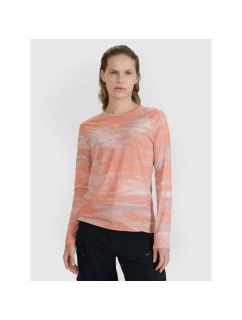 Dámske rýchloschnúce cyklistické tričko s dlhým rukávom 4F 4FWSS25TFLOF344-70A