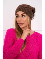 Fleecová čiapka Sandra K210 cappuccino