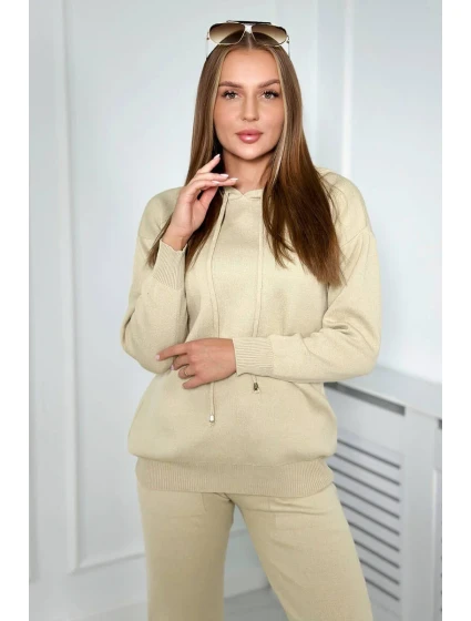 Svetr set Mikina + Kalhoty tmavě béžová Svetr set Mikina + Kalhoty tmavě béžová