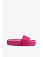 Dámské žabky na platformě z semiše Big Star model 21655533 fuchsie - Big Star Shoes