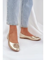 Baleríny Na Ploché Podešvi S Ozdobou Zlaté model 21684333 - Boto