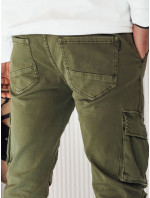 Pánske nohavice jogger cargo zelené Dstreet UX4145