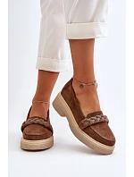 Dámske semišové mokasíny Zazoo 3429/W hnedé - Zazoo