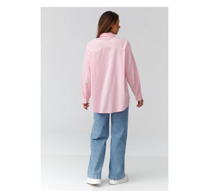 Košeľa s dlhým rukávom model 224100 Makadamia Košeľa s dlhým rukávom model 224100 Makadamia