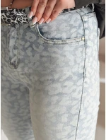 Dámské úzké džínové kalhoty s páskem blue Dstreet model 21985439 - FashionStreet