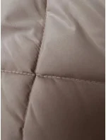 Tmavě béžová dlouhá dámská oversize vesta model 18934799 - J.STYLE