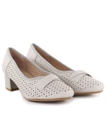 Dámské béžové ažurové lodičky model 22009336 - JEZZI