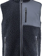 James Harvest Kingsley Fleece Vest Men Pánska fleecová vesta Sherpa „Two-Tone“ 62.1501 tmavomodrá