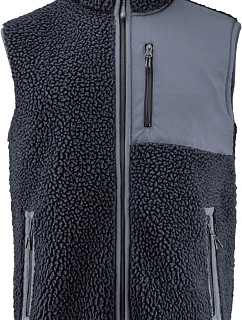James Harvest Kingsley Fleece Vest Men Pánska fleecová vesta Sherpa „Two-Tone“ 62.1501 tmavomodrá