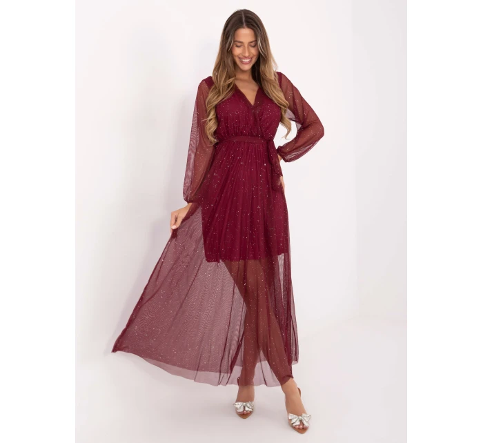 Šaty IT SK 21808.01 burgundy Šaty IT SK 21808.01 burgundy