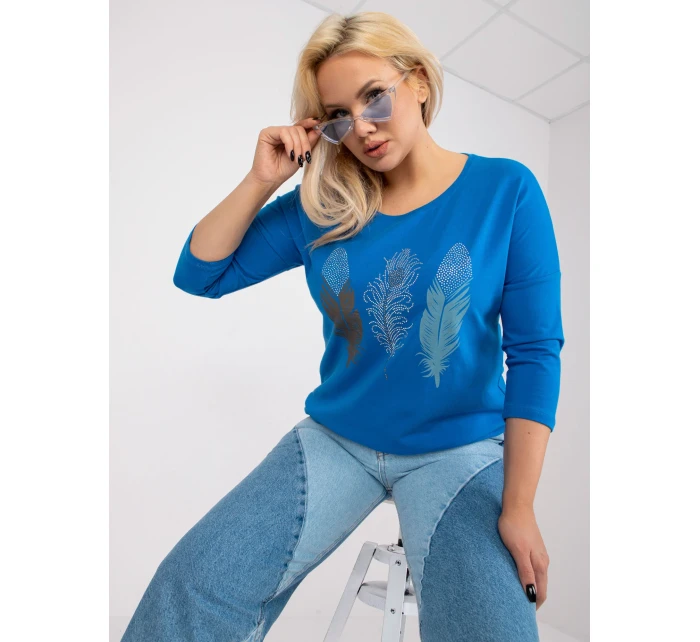 Bluzka RV BZ model 21127014 ciemny niebieski - FPrice Bluzka RV BZ model 21127014 ciemny niebieski - FPrice