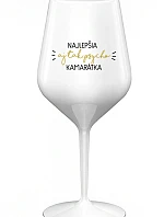 THE BEST YET SO PSYCHO CUP - biely nerozbitný pohár na víno 470 ml