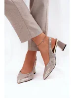 Sandále na podpätku model 211372 Krok v štýle