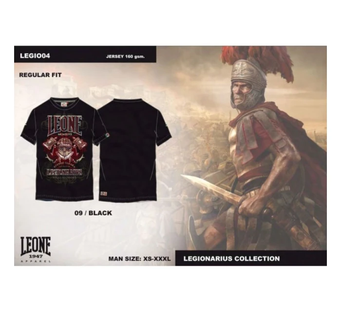 LEONE pánske tričko LEGIO04 čierne "XL"