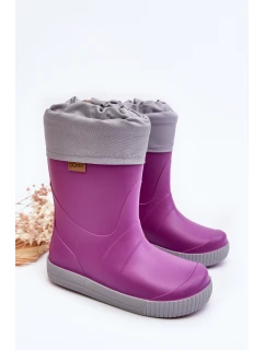 Dziecięce Kalosze Z Ocieplaczem Snow Wave Gokids 981 Fioletowe