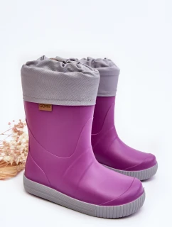 Dziecięce Kalosze Z Ocieplaczem Snow Wave Gokids 981 Fioletowe