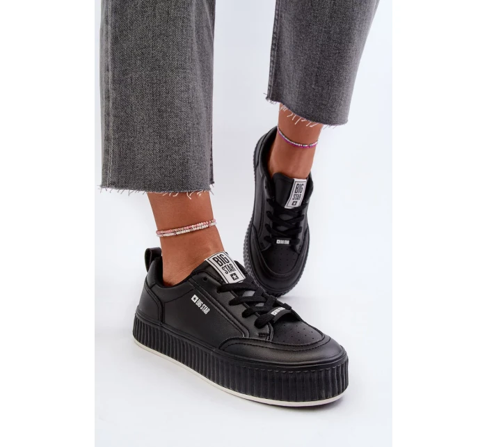 Dámske tenisky na platforme Big Star Black Dámske tenisky na platforme Big Star Black