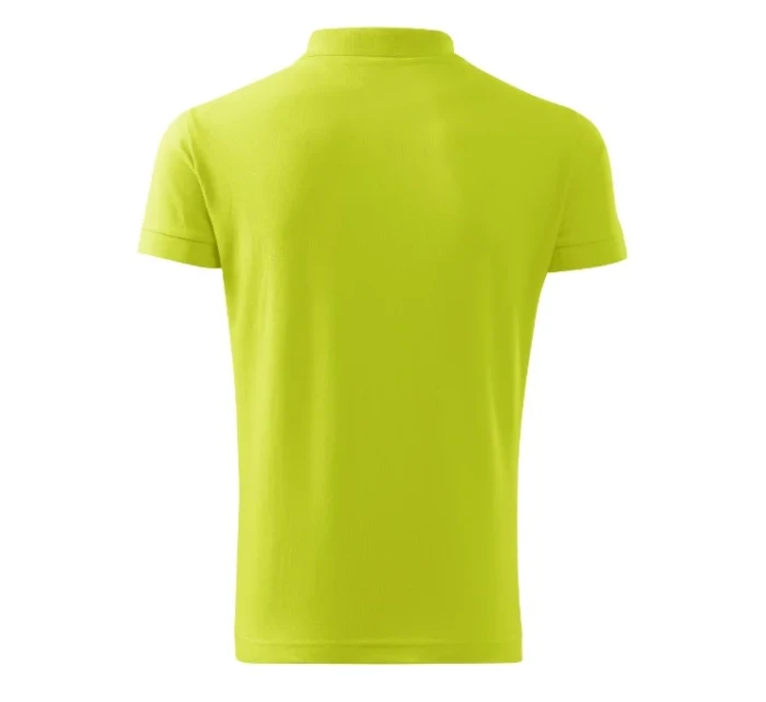 Bavlnená polokošeľa pre mužov limetková