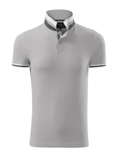 Collar Up polokošile pánská silver gray