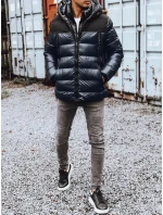 FashionStreet pánska tmavomodrá prešívaná bunda TX4159 FashionStreet pánska tmavomodrá prešívaná bunda TX4159