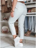 Dámské kalhoty s páskem světle šedé Dstreet model 21987149 - FashionStreet Dámské kalhoty s páskem světle šedé Dstreet model 21987149 - FashionStreet