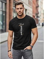 Pánske bavlnené tričko s potlačou Think Different black FashionStreet NX0133R