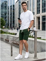 Spodenki męskie dresowe ze zielony model 22278519 - FashionStreet Spodenki męskie dresowe ze zielony model 22278519 - FashionStreet