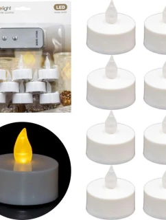 SADA 8 ČAJOVÝCH SVETIELOK S DIAĽKOVÝM OVLÁDANÍM