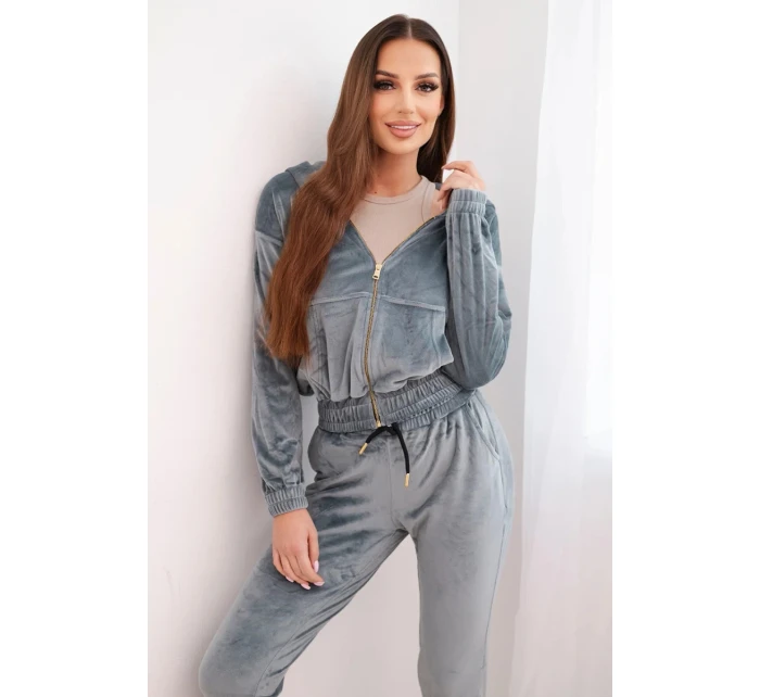 Dámska bavlnená trojdielna súprava s mikinou, topom a teplákmi ružová neónová Dámska bavlnená trojdielna súprava s mikinou, topom a teplákmi ružová neónová