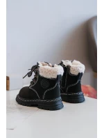 Dětské Trapery Botky Na Zip s Černé model 21640246 - Boto Dětské Trapery Botky Na Zip s Černé model 21640246 - Boto