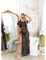 Dámske sexi plážové šaty zo sieťoviny s XXL rozparkom 210221 black - Koucla
