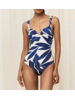 Dámske jednodielne plavky Summer Allure OWP 01 dark blue - Triumph