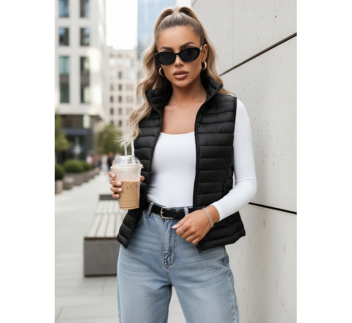 Dámska prešívaná vesta STANSY black FashionStreet TY3102