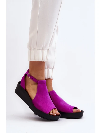 Zazoo 2914 Sandały Damskie Zamszowe Fuksja