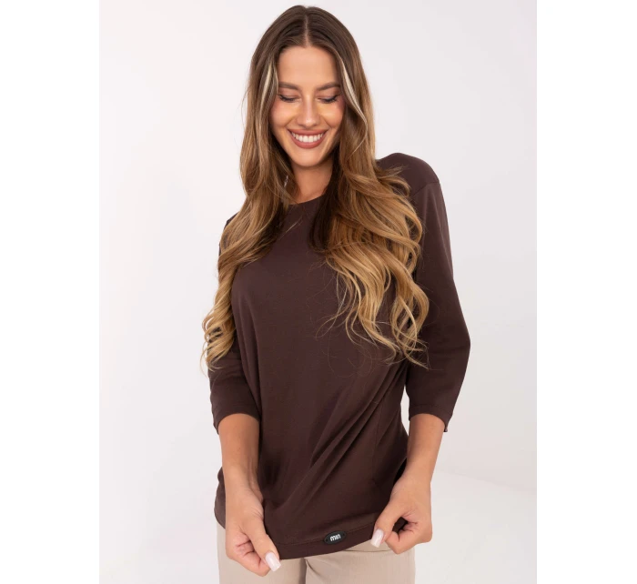 Bluzka RV BZ model 21406680 ciemny brązowy - FPrice Bluzka RV BZ model 21406680 ciemny brązowy - FPrice