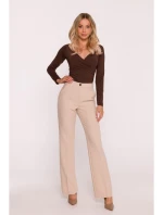 S418 Nohavice s lakom - béžové