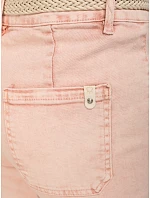 Jeansy damskie wide leg z wysokim stanem różowe model 22144284 - FashionStreet