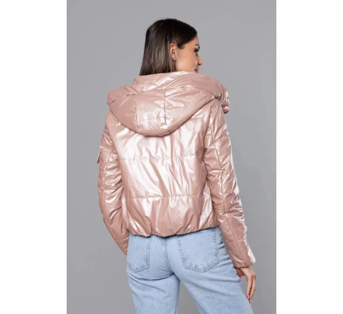 Krátká dámská bunda v růžové barvě model 18057103 - S'WEST Krátká dámská bunda v růžové barvě model 18057103 - S'WEST