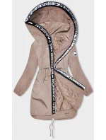 Dámska tenká bunda s ozdobným lemovaním béžová (1811-1)