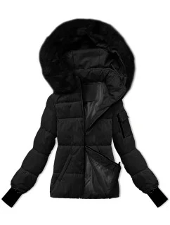 Dámska zimná bunda s odnímateľnou kapucňou S'west black (B8303-1)