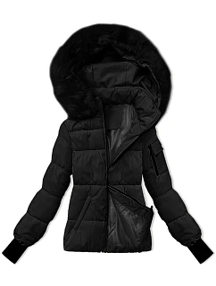 Dámska zimná bunda s odnímateľnou kapucňou S'west black (B8303-1)