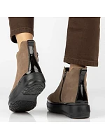 Dámské kotníkové boty na platformě, béžové, Filippo model 22400226 Dámské kotníkové boty na platformě, béžové, Filippo model 22400226